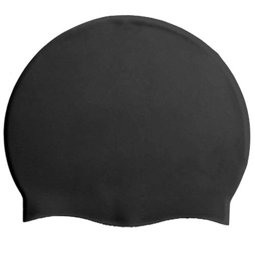 غطاء شعر سيليكون للسباحة اسود