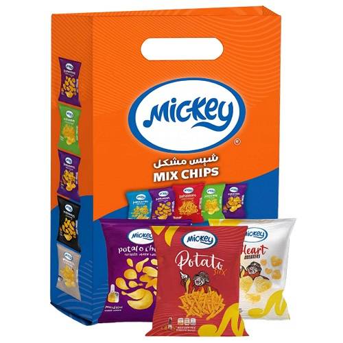 ميكي سناكس رقائق البطاط المتنوعة 19.2جم 20حبة