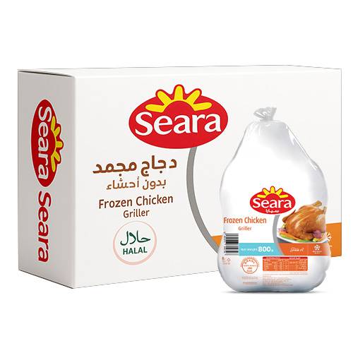 سيارا دجاج مجمد بدون احشاء 800جم 10حبة