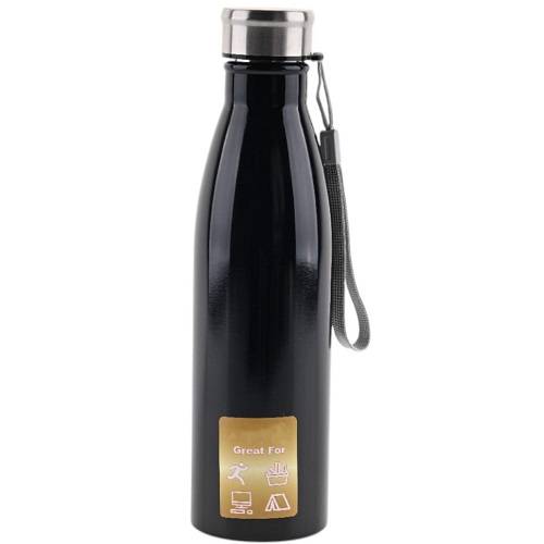 مطارة ستانلس جدار مزدوج 750مل اسود