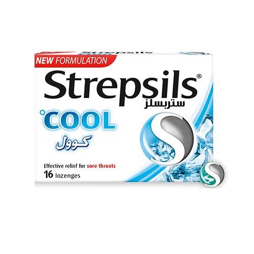 ستربسلز كوول اقراص لتخفيف اعراض التهاب الحنجرة 16قرص استحلاب