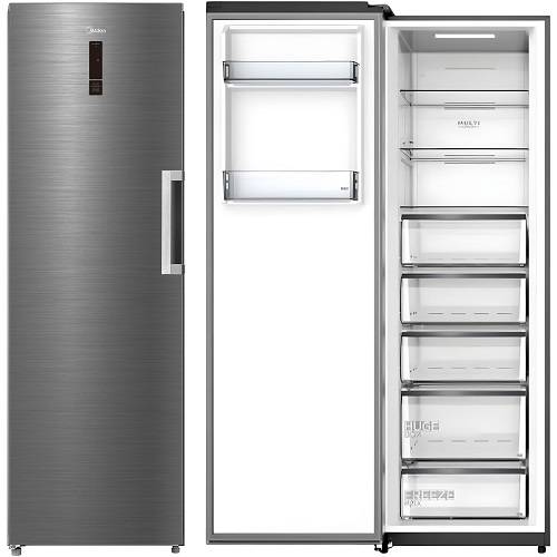 ميديا ثلاجة ​​بفريزر راسي 385لتر 13.6قدم مكعب فولاذ فضي موديل رقم.MDRU385FEE46AE