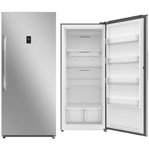 ميديا ثلاجة بفريزر راسي 793لتر مع ضاغط عاكس برو ستيل موديل رقم.MDRU793FGE46RAE