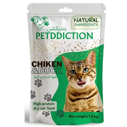 بتديكشن طعام القطط الجاف عالي البروتين بنكهة الدجاج والبط 1.5كجم