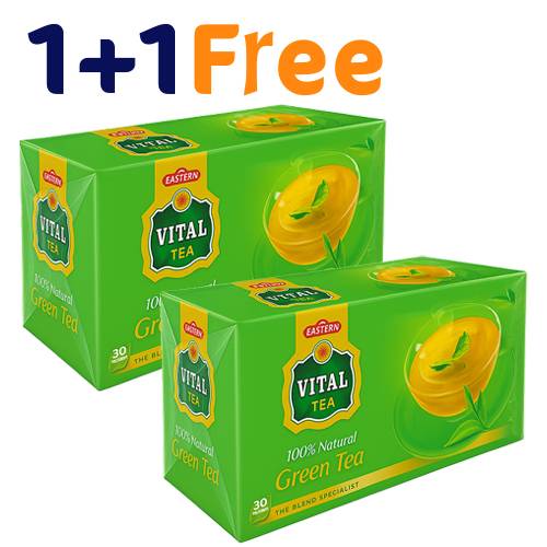 فيتال شاي اخضر طبيعي 30حبة 1+1مجاناً