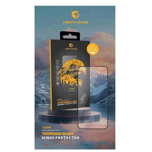 ليبيرتي جارد 2.5D واقي شاشة زجاج مقوي مع اداه تطبيق 6.9بوصة لايفون 16برو ماكس شفاف رقم.39789