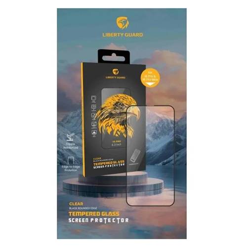 ليبيرتي جارد 2.5D واقي شاشة زجاج مقوي مع اداه تطبيق 6.3بوصة لايفون 16برو شفاف رقم.39788
