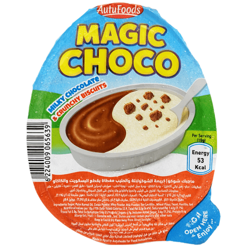 ماجيك شوكو بيضة كريمة الشوكولاتة مع قطع البسكويت 18جم