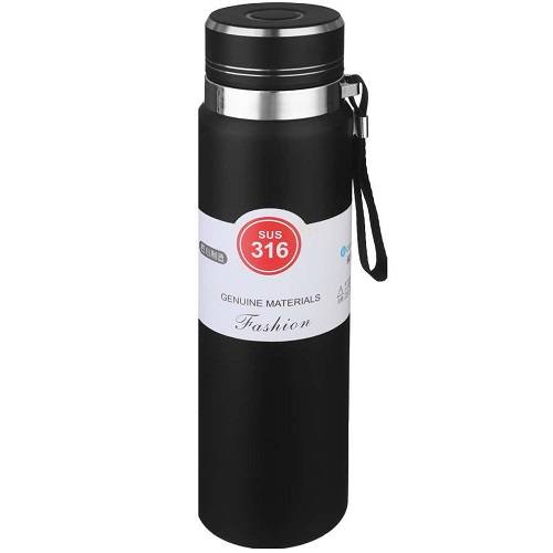 زجاجة مياة حرارية اسود 800مل