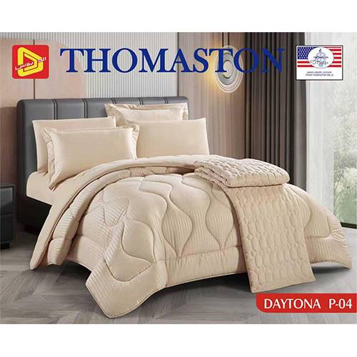 توماستون دايتونا طقم لحاف مزدوج كينج 7قطع بيج موديل رقم.J-1115
