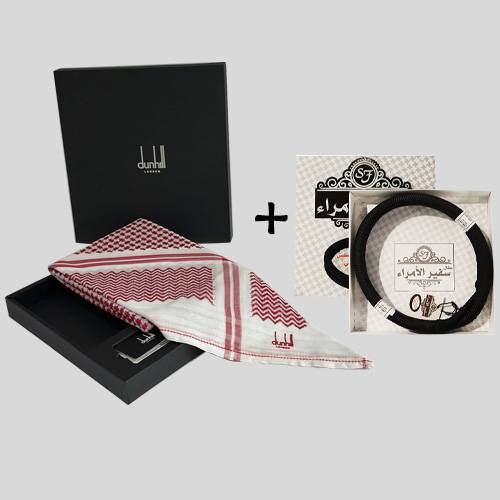 دانهيل شماغ احمر + عقال هدية 