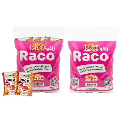 راكو اصابع البطاط المقرمشة بنكهة الكاتشب 18جم 12حبة 1+1مجانا