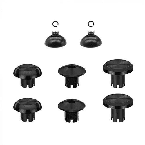 اغطية عصا تحكم معدنية وقواعد عصا تحكم لذراع PS5 Edge اسود 8قطع رقم.38953