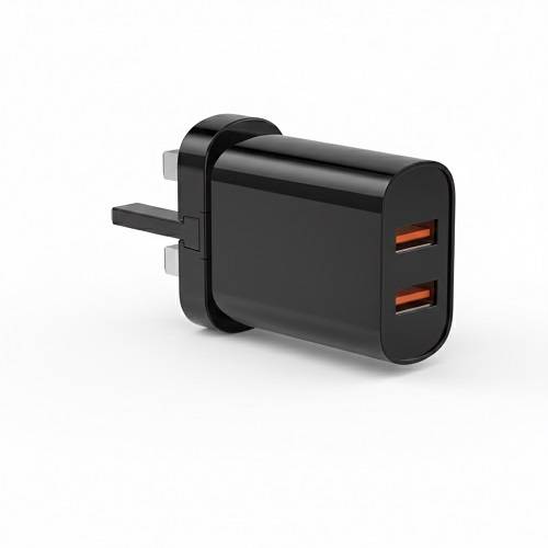 ويوو شاحن USB منزلي سريع 2.1امبير اسود + كيبل نايلون مضفر 100واط