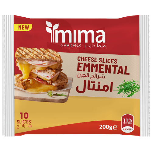 ميما جاردنز شرائح جبن امنتال غنية بالكالسيوم 10شرائح 200جم
