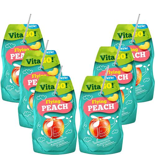 فيتا جو عصير بنكهة الخوخ 200مل 6حبة