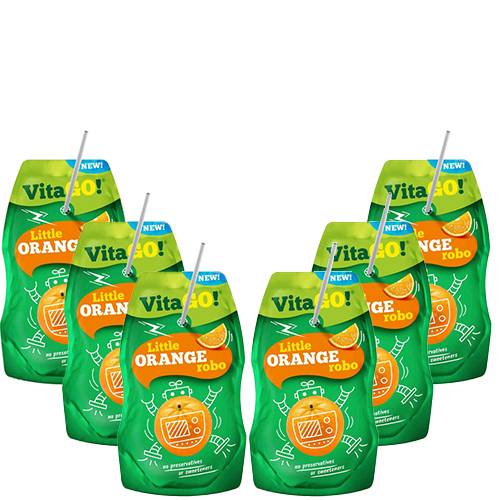 فيتا جو عصير بنكهة البرتقال 200مل 6حبة