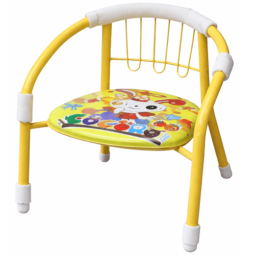 كرسي اطفال صغير استانلس ستيل اصفر