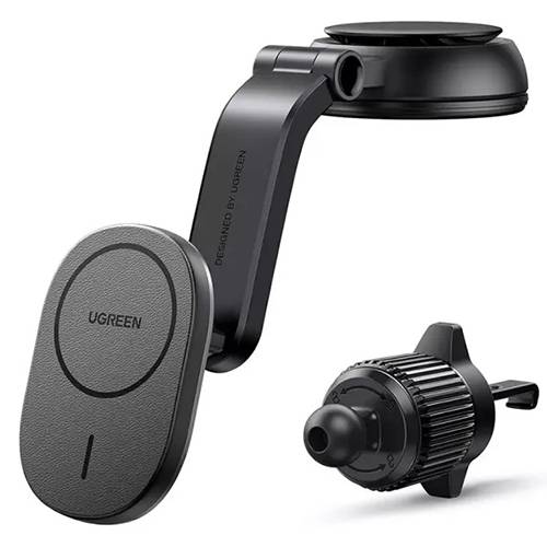 يوجرين شاحن سيارة لاسلكي مغناطيسي 2×1 اسود رقم.40198