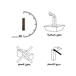 الحكيمي للعطور العود الذكي عبير 10اعواد مع قاعدة