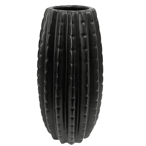 فازة سيراميك ارتفاع 25سم اسود موديل رقم.MK186-29B