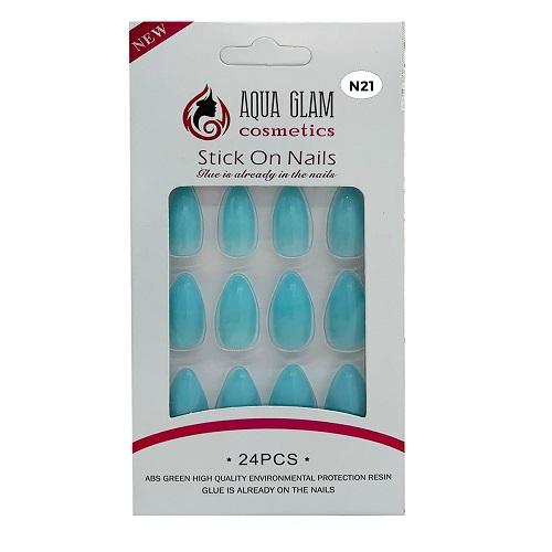 اكوا جلام طقم اظافر صناعية 24حبة موديل رقم.N21