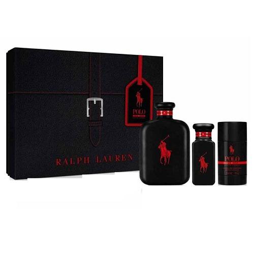 طقم عطر رالف لوران بولو ريد اكستريم اتش18 او دو برفيوم للرجال 3حبة