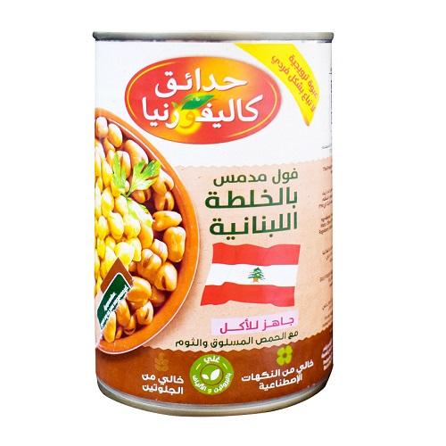 حدائق كاليفورنيا فول مدمس بالخلطة اللبنانية 450جم