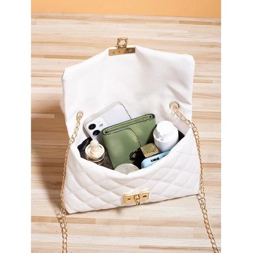 حقيبة يد نسائية مربعة ناعمة الملمس