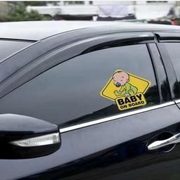 ملصق سيارة بطباعة شعارللاطفال