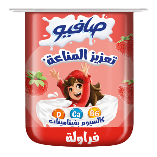 صافيو زبادي تعزيز المناعة بالفراولة 110جم