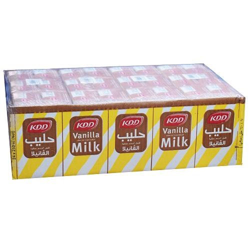 كي دي دي حليب بنكهة الفانيلا 250مل 24حبة 1كرتون
