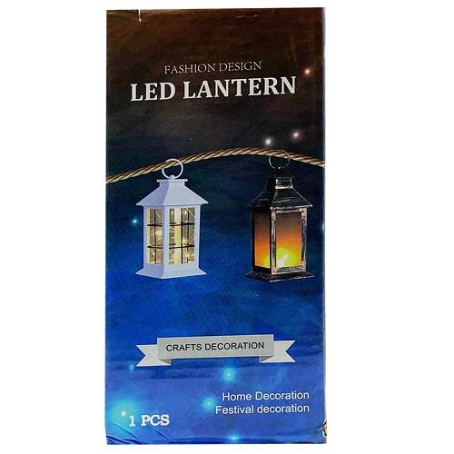فانوس رمضان مضئ ارتفاع 18سم بني
