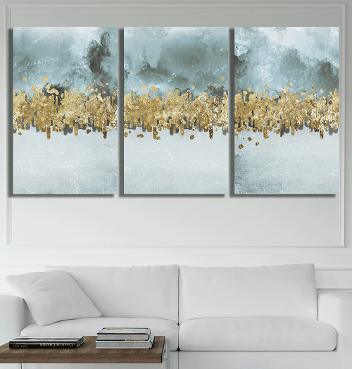 لوحة ثلاثية من الفن الحديث مصنوعة من خام الكانفس عالي الجودة مع اطار داخلي رقم.2252233