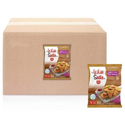 ساديا بطاطس هاش براونز 1كجم 10حبة 1كرتون