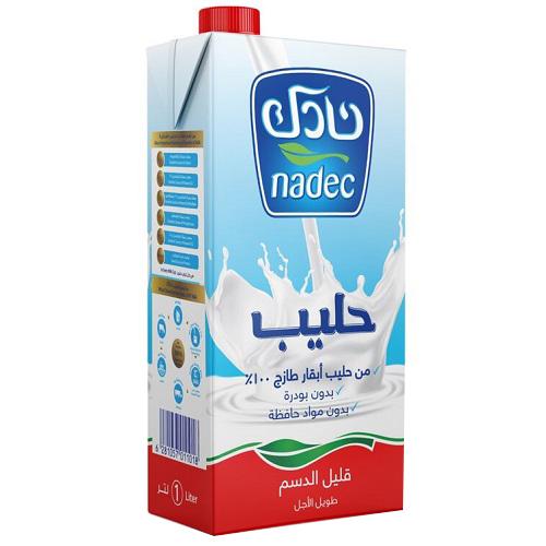 نادك حليب قليل الدسم طويل الامد 1لتر