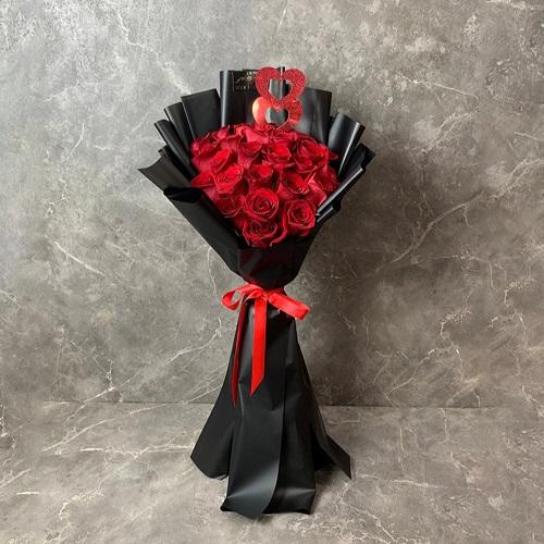باقة الحب من الورد الجوري 25 وردة رقم.2