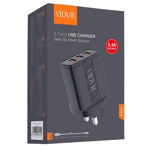 فيدفى شاحن مع 3منفذ USB بقوة 4.8امبير موديل رقم.PLB131