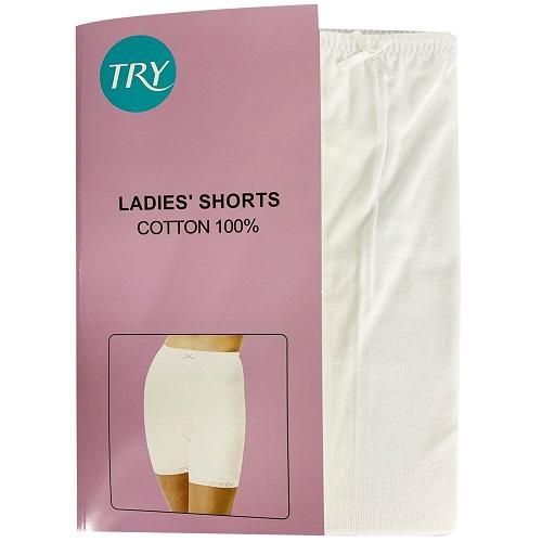 تراي شورت نسائي داخلي ابيض قطن100%ِ