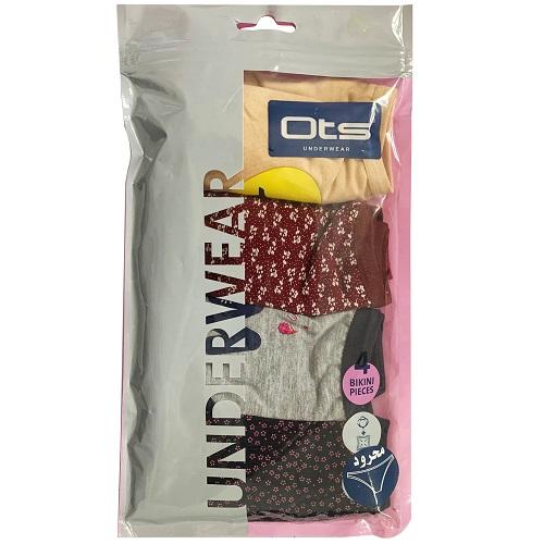 اوتس طقم سليب نسائي قطن 4قطع رقم.2