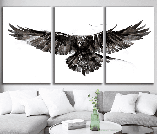 لوحة ثلاثية من الفن الحديث مصنوعة من خام الكانفس عالي الجودة مع اطار داخلي رقم.2252236