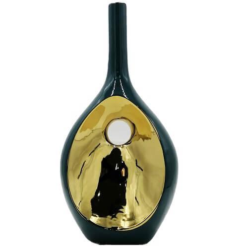 فازة سيراميك ارتفاع 36سم اخضر موديل رقم.MK3709-44