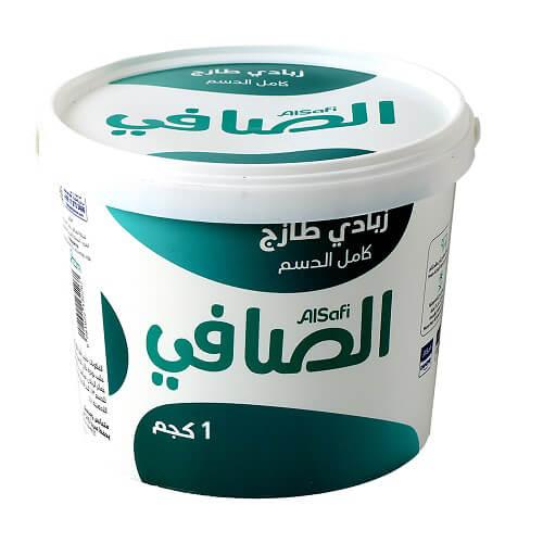 الصافي زبادي طازج كامل الدسم 1كجم