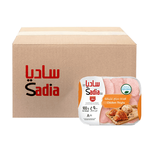 ساديا افخاذ دجاج غليظة ومجمدة 900جم 12حبة 1كرتون