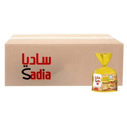 ساديا برجر دجاج جامبو 10قطعة 1كجم 6حبة 1كرتون