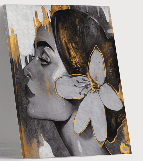 لوحة من الفن الحديث مصنوعة من خام الكانفس عالي الجودة مع اطار داخلي رقم.2252117