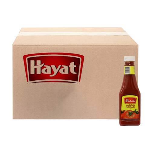 حياة كاتشب طماطم 340جم 24حبة 1كرتون