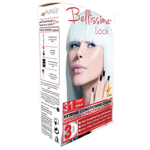 بيليسيما لوك صبغة الشعر الدائمة بالكيراتين والبروتين و7زيوت شفاف 50مل رقم.31