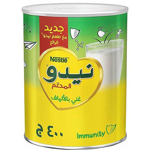 نستلة نيدو حليب بودرة مدعم غني بالالياف 400جم