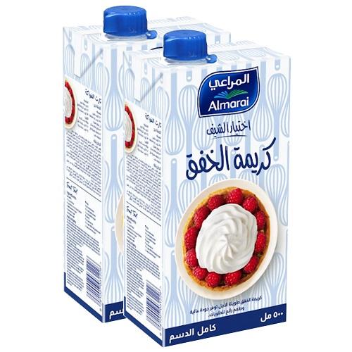 المراعي كريمة خفق كامل الدسم 500مل 2حبة